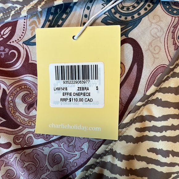 NWT charlie holiday Effie print one piece swimsuit - Picture 6 of 8